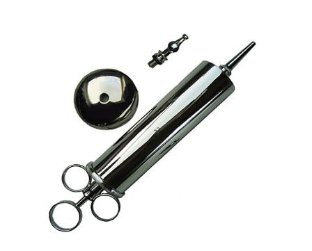 Klistier - Einlauf/Spülspritze verchromt