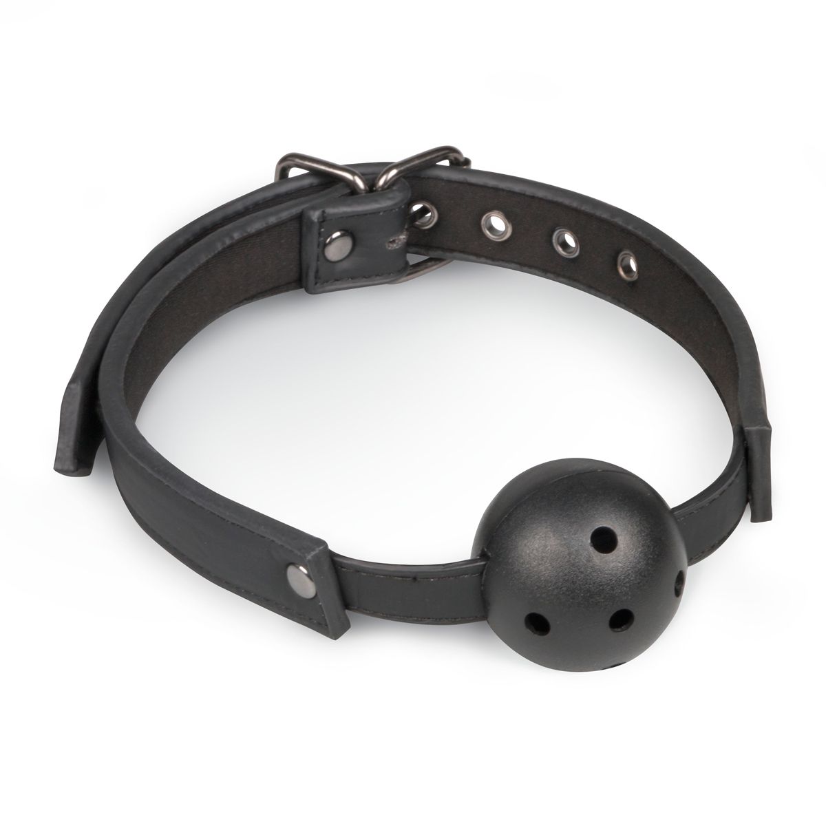PVC-Kugelknebel mit verstellbarem Riemen – Schwarz oder Rot