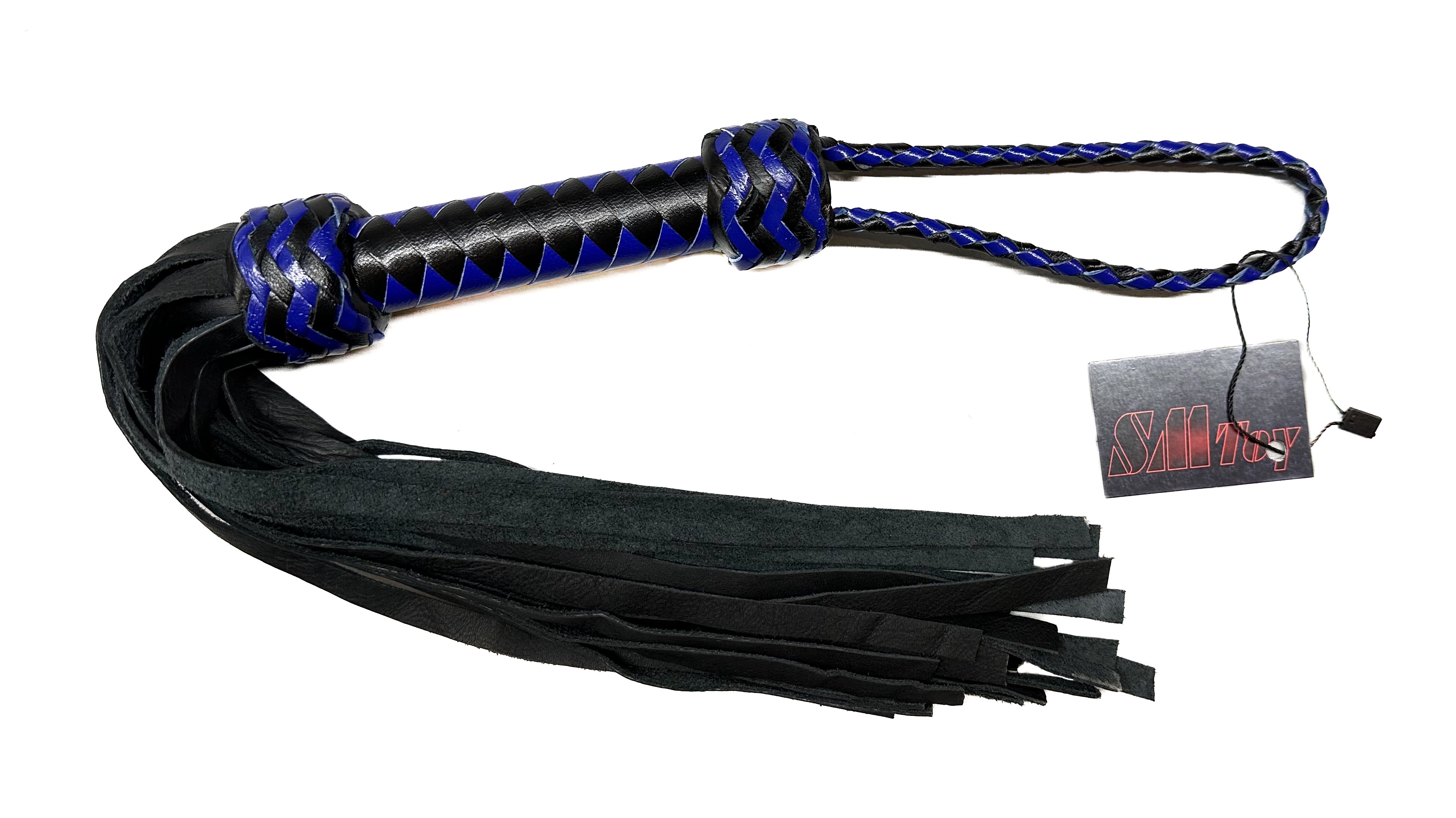 Kleiner weicher Flogger aus Rindsleder - Farbe azurblau!